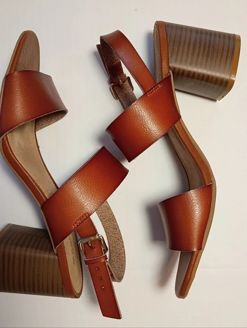 Women’s Brown Open Toe Block Heel Sandals 8.5